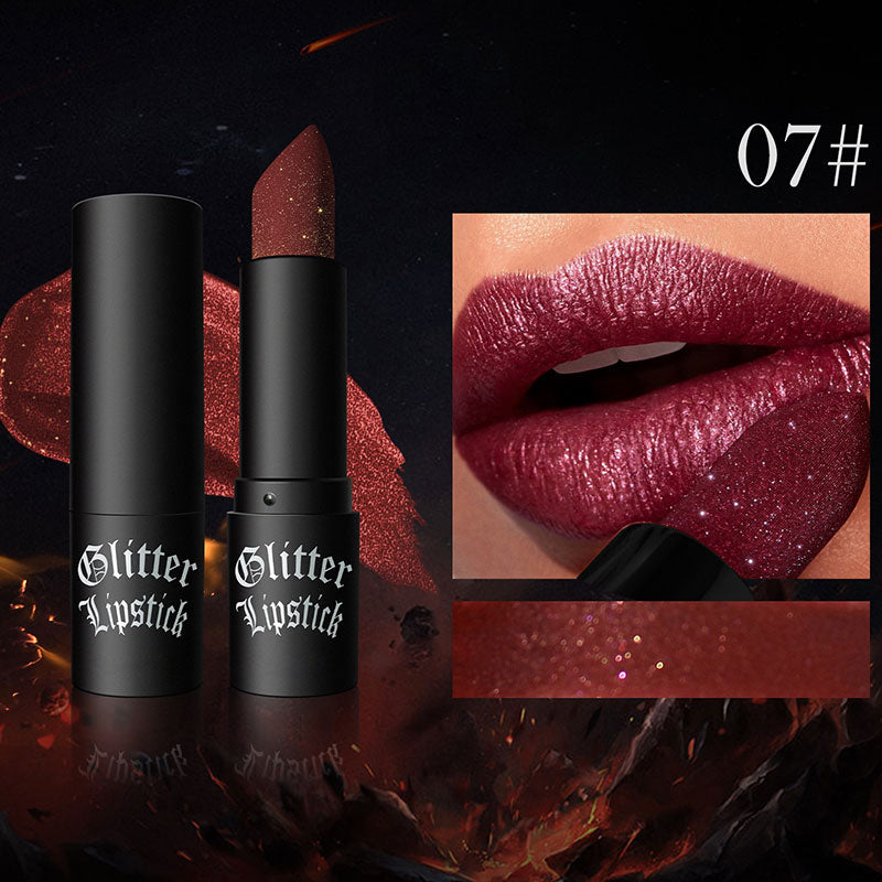 Matte Permanent Lipstick With Fine Glitters(50% OFF)